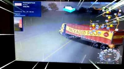 Alguem ja viu caminhão fazendo drift?