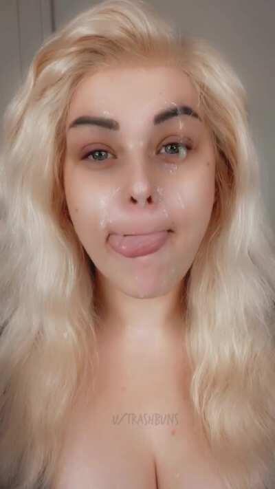 Welcome to the next episode of: I Take Huge Loads On My Face For The Internet 🖤 [OC]
