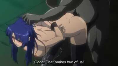 Murasaki and Orcs scene from Makai Kishi Ingrid [Upscaled and Interpolated]