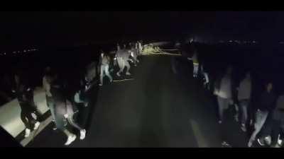 Nice immigrants trying to get a ride.