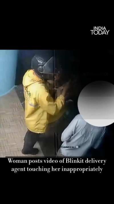 A woman has accused a Blinkit delivery agent of inappropriate behaviour, alleging that the man touched her inappropriately while delivering a parcel. She shared a video of the incident on X, claiming that the company initially failed to take her complaint