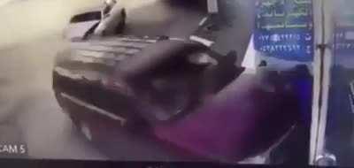 Bro tried to get up but it was too fast