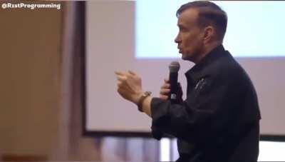 “Killing is just not that big a deal.” “Feel good about it.” Later goes on to say that sex after killing another human “is the best sex,” a “very intense sex,” and one of the “perks that come with the job