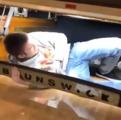 act stupid at bowling