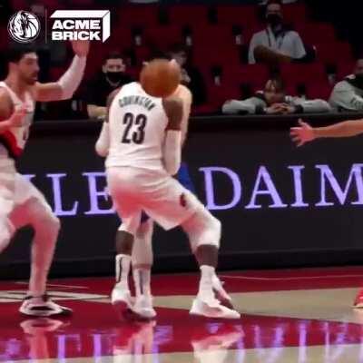 Cameraman was more ready for this pass than the defenders