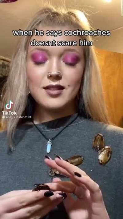 So distracted by that weird ass nose chain, I didn’t even notice the roaches 😭🤮