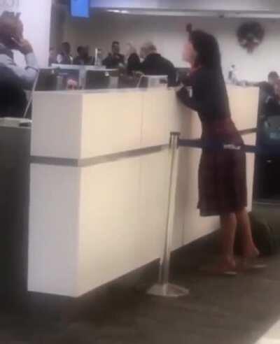 Woman freaks out after being denied boarding