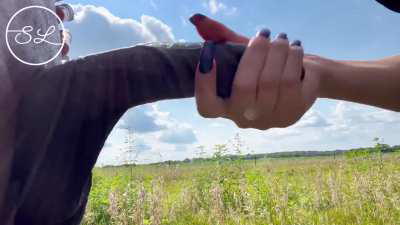 Spitting and stroking in the middle of nowhere