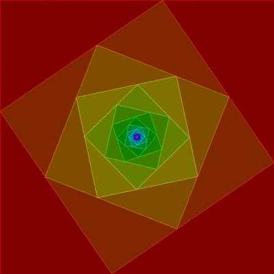 I made this colorful square spiral thing, which I think is pretty satisfying