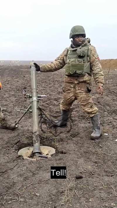 Ru POV:Foreign recruit mortar training