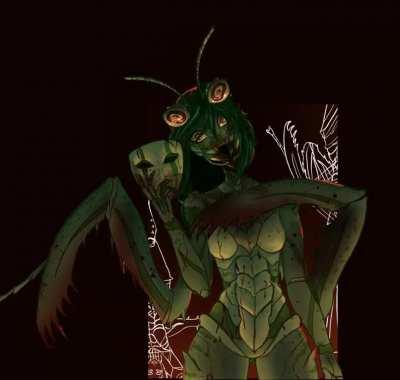 [OC] Mantis Girl Animated loop
