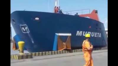 January 2019 MV Murueta Hits Pier in Barranquilla, Colombia