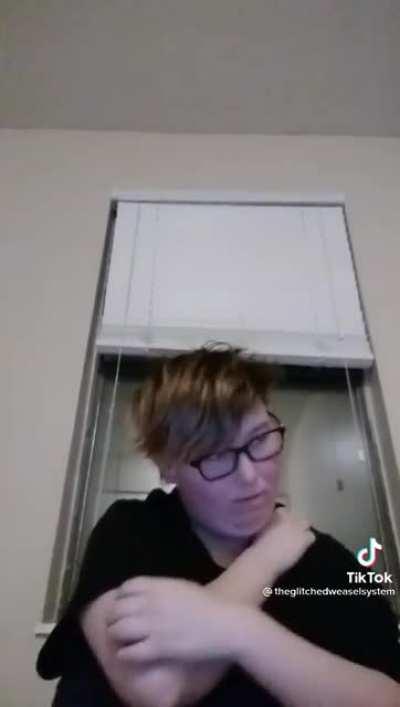 in the comment section he claims that these tics are being caused by an alter that is disabled & claims he “just recently discovered he also has one other fictive alter that has tics” 🤨