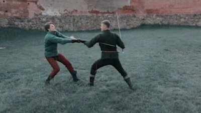 Performers recreate authentic fighting moves from medieval times.
