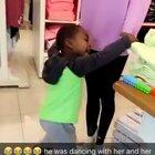 Kid dances until Mannequin's arm fall off. He might need therapy after this LOL!!