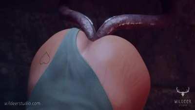 Lara double tentacle anal (wildeerstudio)