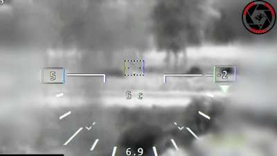 RU POV: Mi-28NM strikes AFU vehicle with Vikhr ATGM in the Kursk region