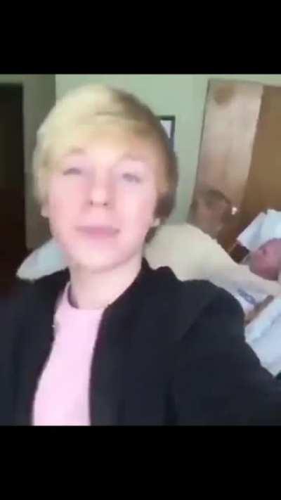 Kid makes a TikTok at grandpa’s deathbed