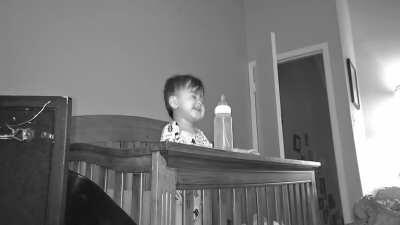 To fill his bottle with his mind.