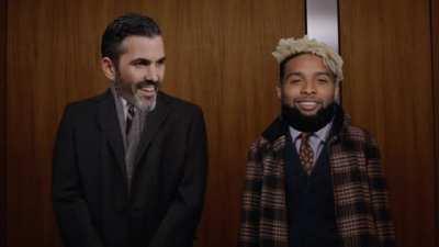 Stefanski and OBJ running into each other one last time before he leaves