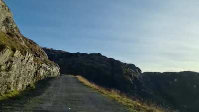 [Samsung A54] It's a rainy day and I am reminiscing about how beautiful a fall day can be...from driving down Skjerjavegen in Modalen, Norway, at the beginning of last month.