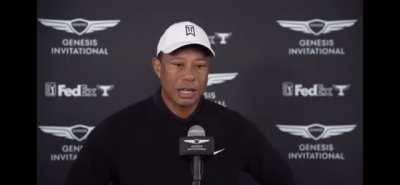 Tiger acknowledges the JT tampon joke