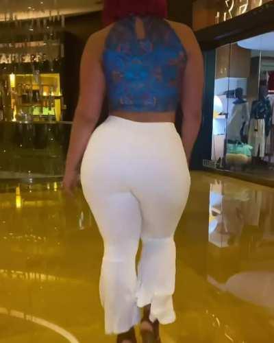Thick ass white pants