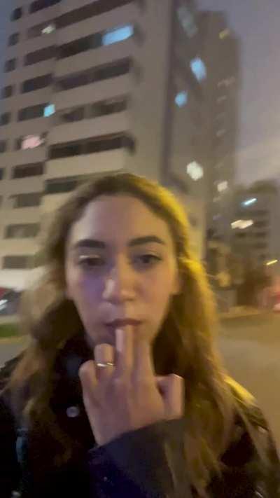 As I walked I wished that some random guy would want to add another thick load on me 😏