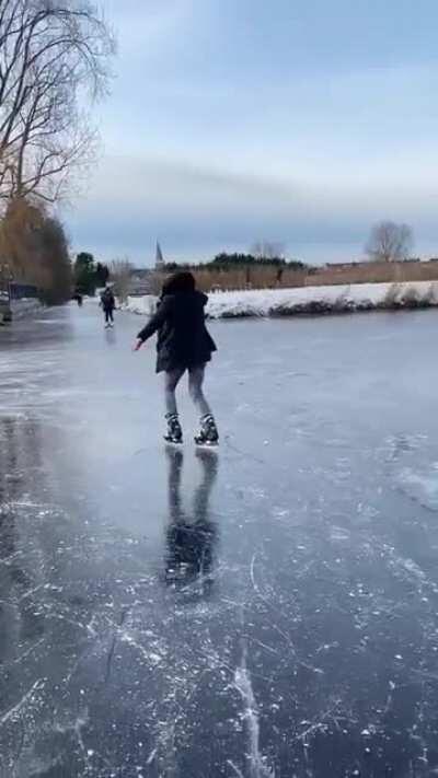 WCGW ice skating backwards