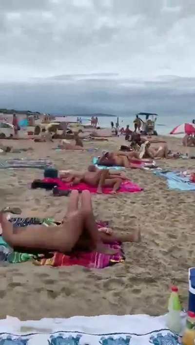 BJ at a nude beach