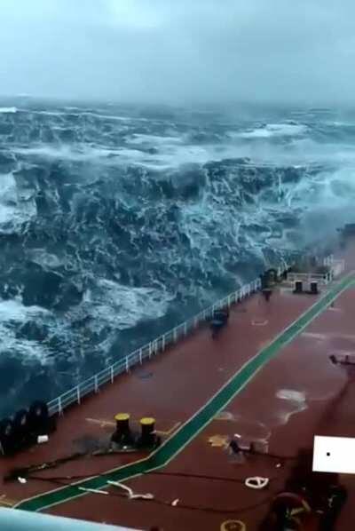 Stormy waves at sea