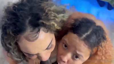 Double Blowjob Facial