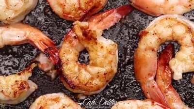 Browned Butter Honey Garlic Shrimp