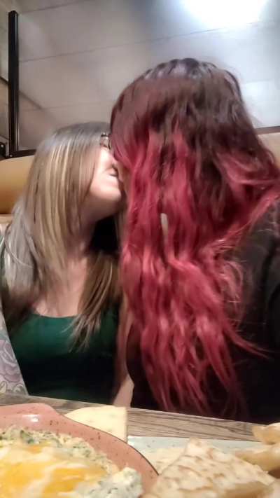 Date night out & couldn't help but kiss her