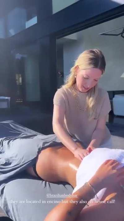Gabi getting a massage!!!!