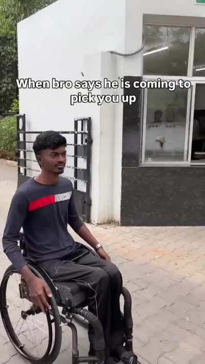 When bro comes to pick you up