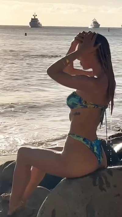 In a beautiful bikini