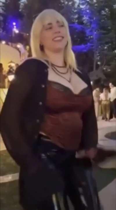 Doing her sexy little dance