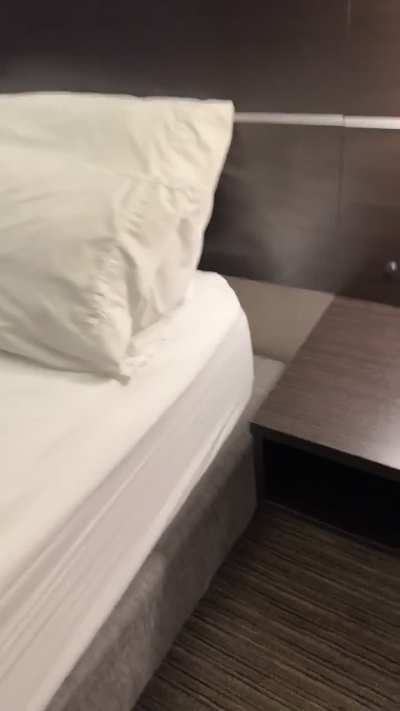 Hotel stay. Always check for bedbugs.