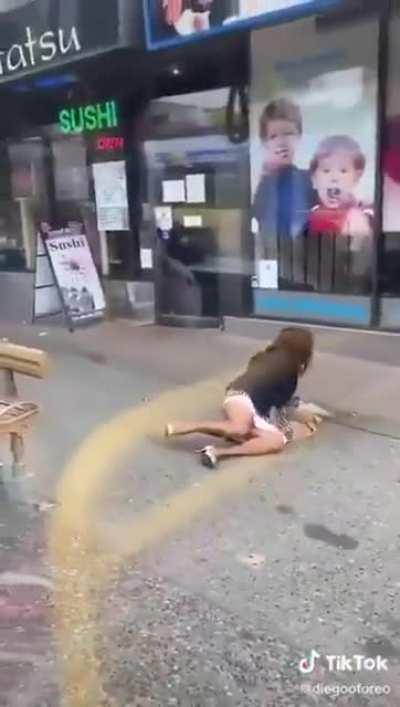 spitting in guys face