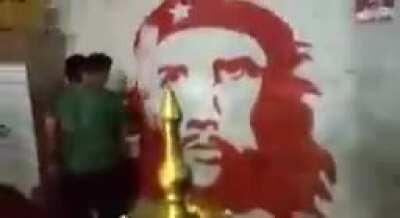 A CPI-M Party office being taken over by BJP members in Thiruvanthapuram. This happening because all CPM members joined BJP, taking their party office along with them