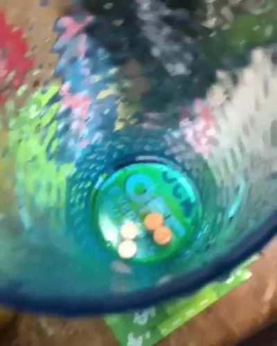 taking my meds with orange juice ignore the spill