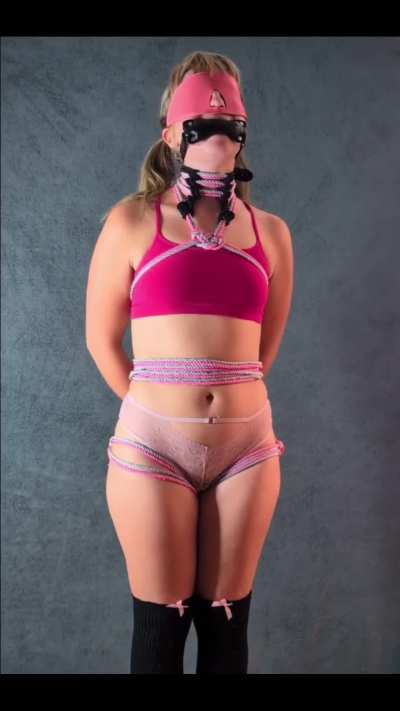 Standing on display until she's needed