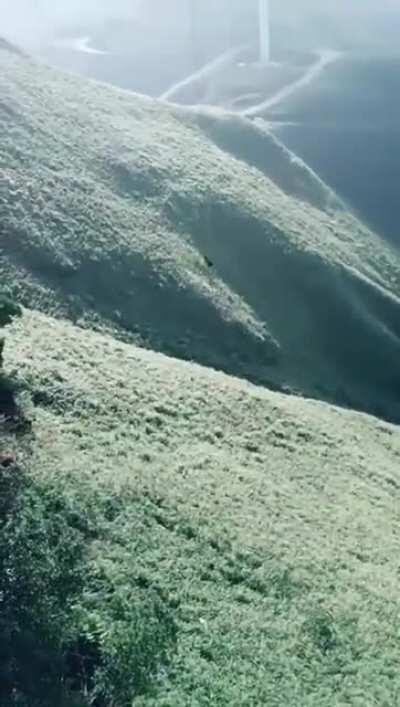 Giant swing in the mountains of China