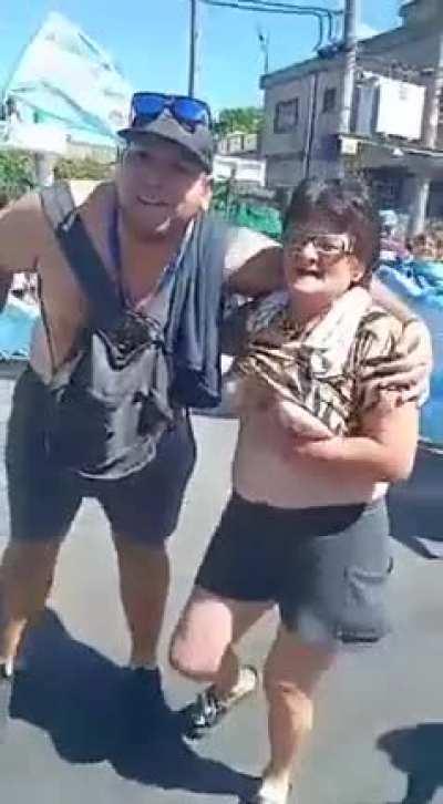 Grandma is happy for the worldcup