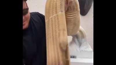 Head with an unusually long neck