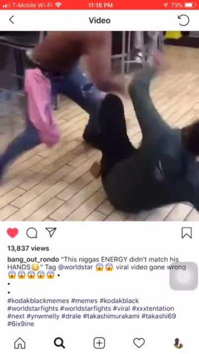 It was over as soon as the dude smiled before jumping the counter