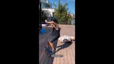 I told you to hold my beer while doing my skateboard trick!