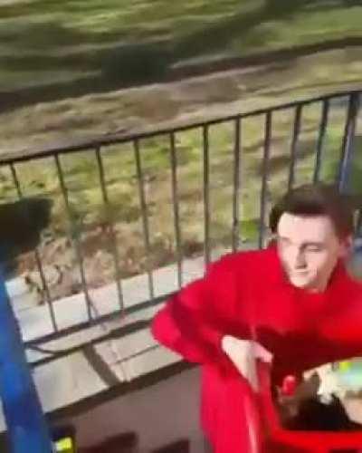 Bringing up a case of beer