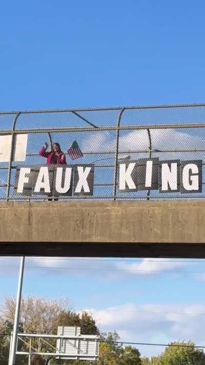 MILLIONS SAY NO FAUX KING WAY as seen in Columbus today